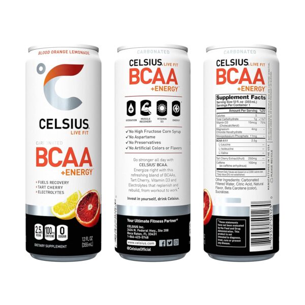 Celsius BCAA: Sparkling Blood Orange Lemonade