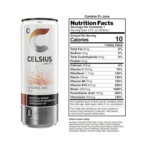 Celsius Functional Sparkling Cola - Image 7