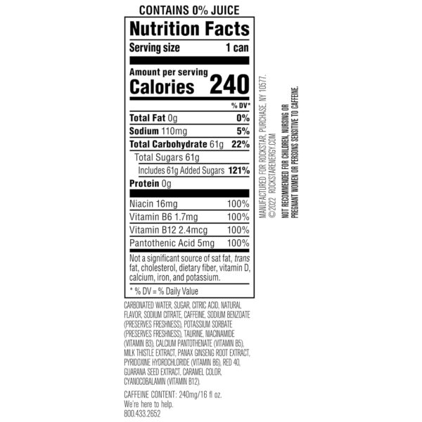 Rockstar Punched Energy Strawberry Peach - Image 2