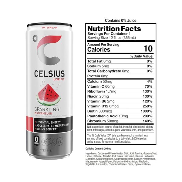 Celsius Functional Sparkling Watermelon - Image 6