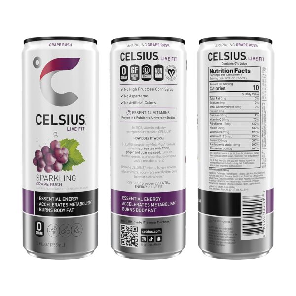 Celsius Functional Sparkling Grape Rush - Image 4