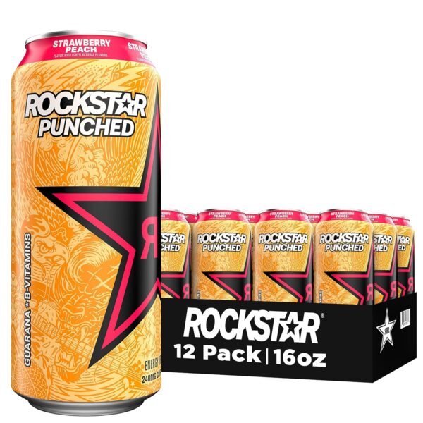 Rockstar Punched Energy Strawberry Peach - Image 5