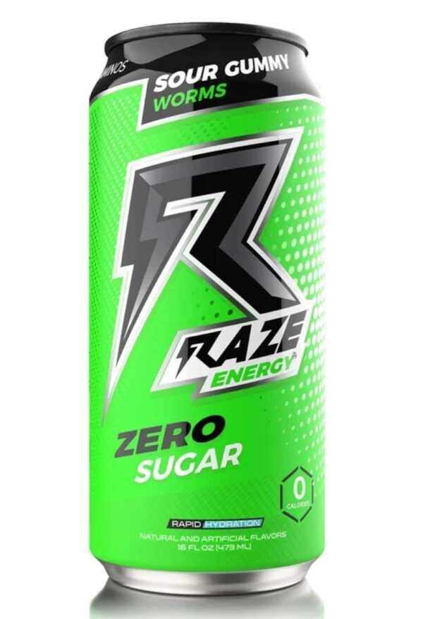 Raze Energy Sour Gummy Worms - Image 2