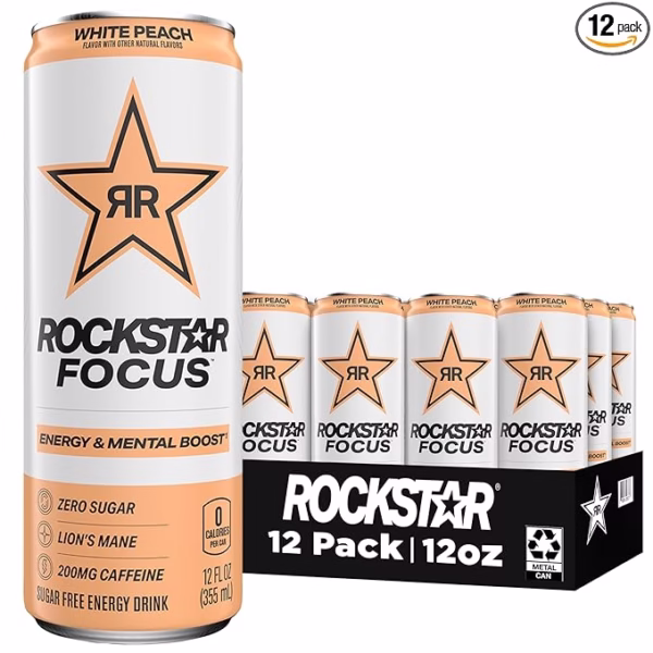 Rockstar Energy Focus White Peach